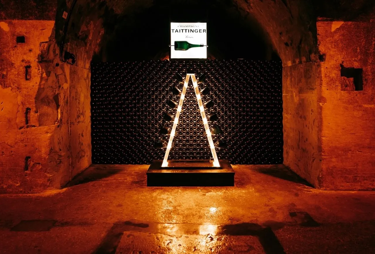 The Taittinger Champagne House, oenological partner near the establishments of the Beauvallon Collection group in Champagne.