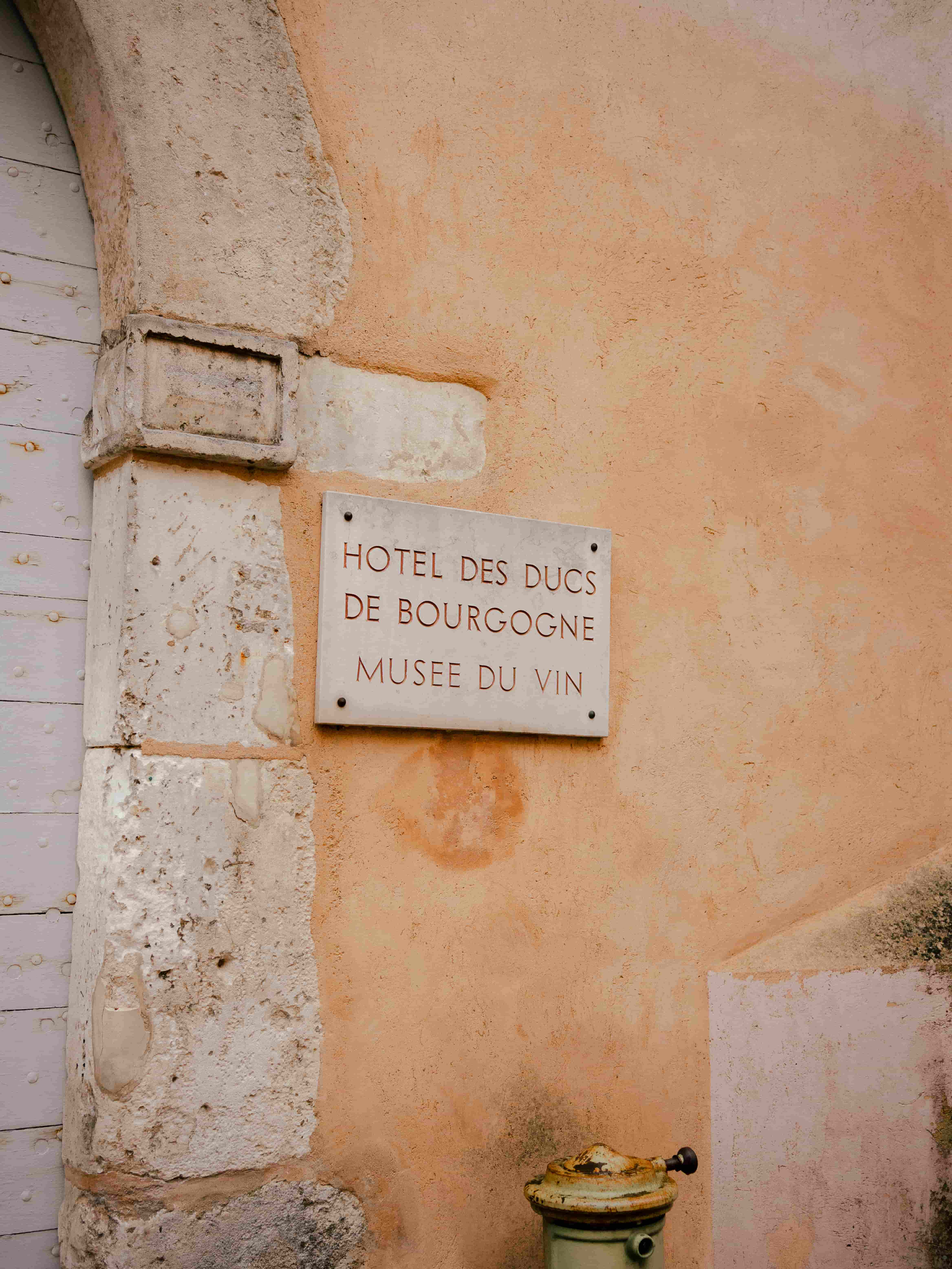 Entrance to the Wine Museum at the Hotel des Ducs de Bourgogne.