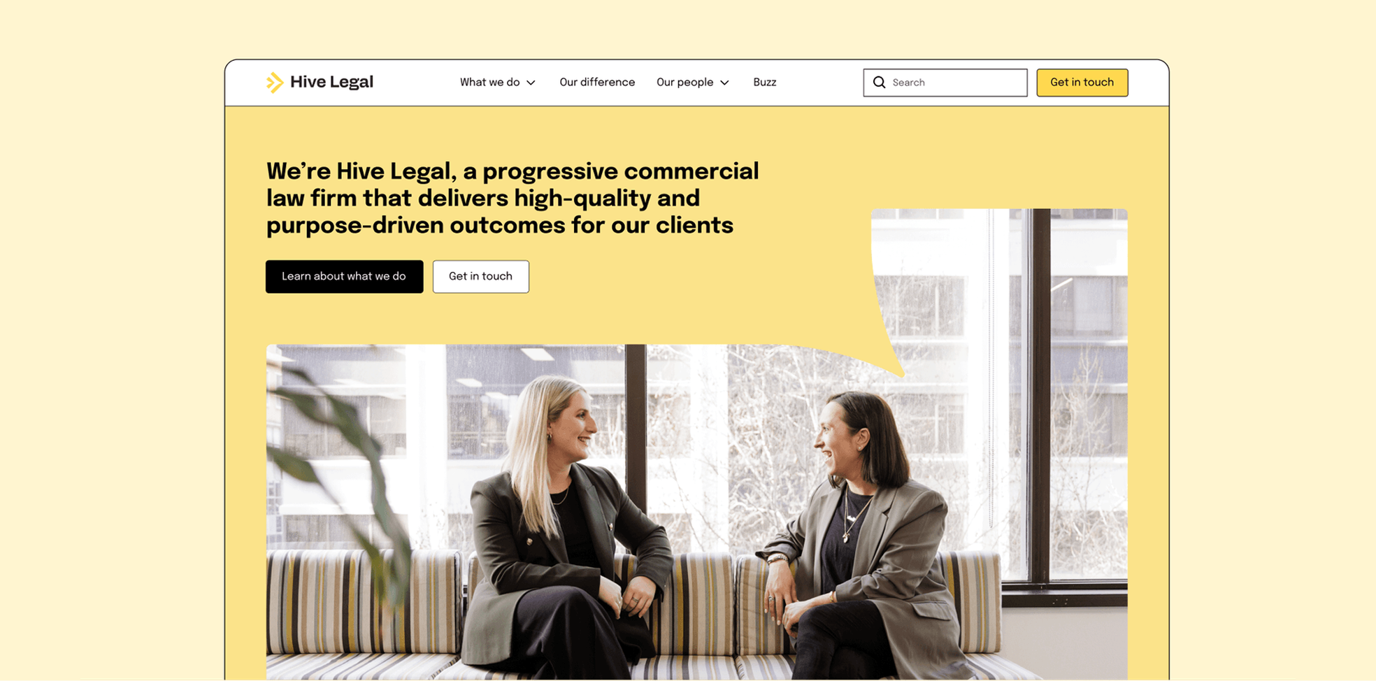 A refreshed brand and website that positions Hive Legal as a clear, approachable alternative to traditional legal firms.