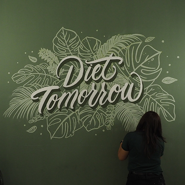 One of several murals painted over the years. This one was created in Chiang Mai in exchange for a month’s accommodation.