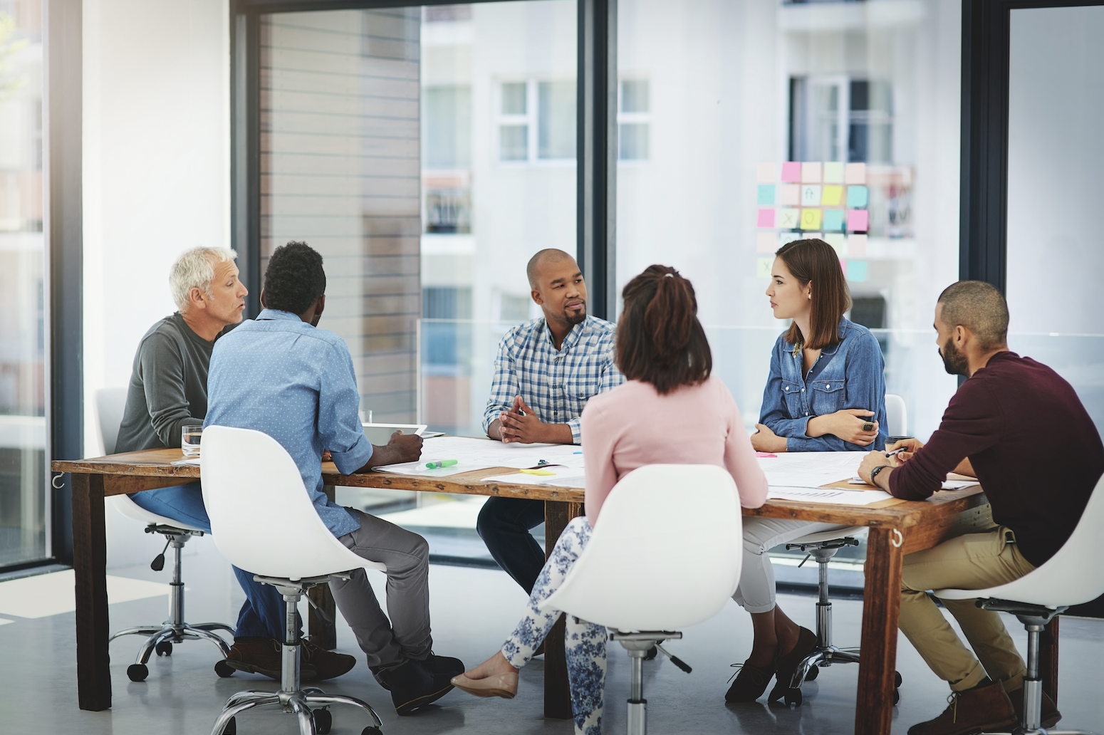 image of a brainstorming session (for a consulting firm)