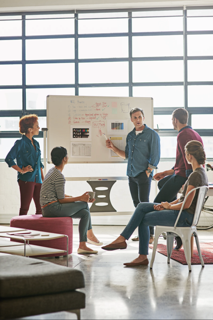 image of people working in an office setting (for an ai saas company)