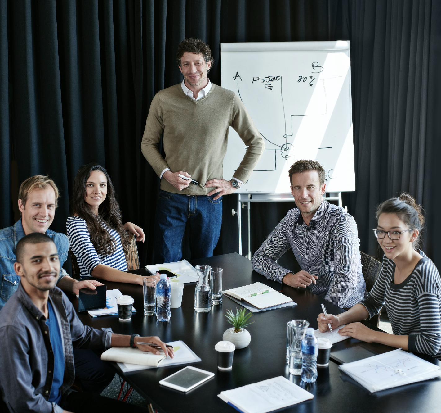 image of people working in an office setting (for an ai saas company)