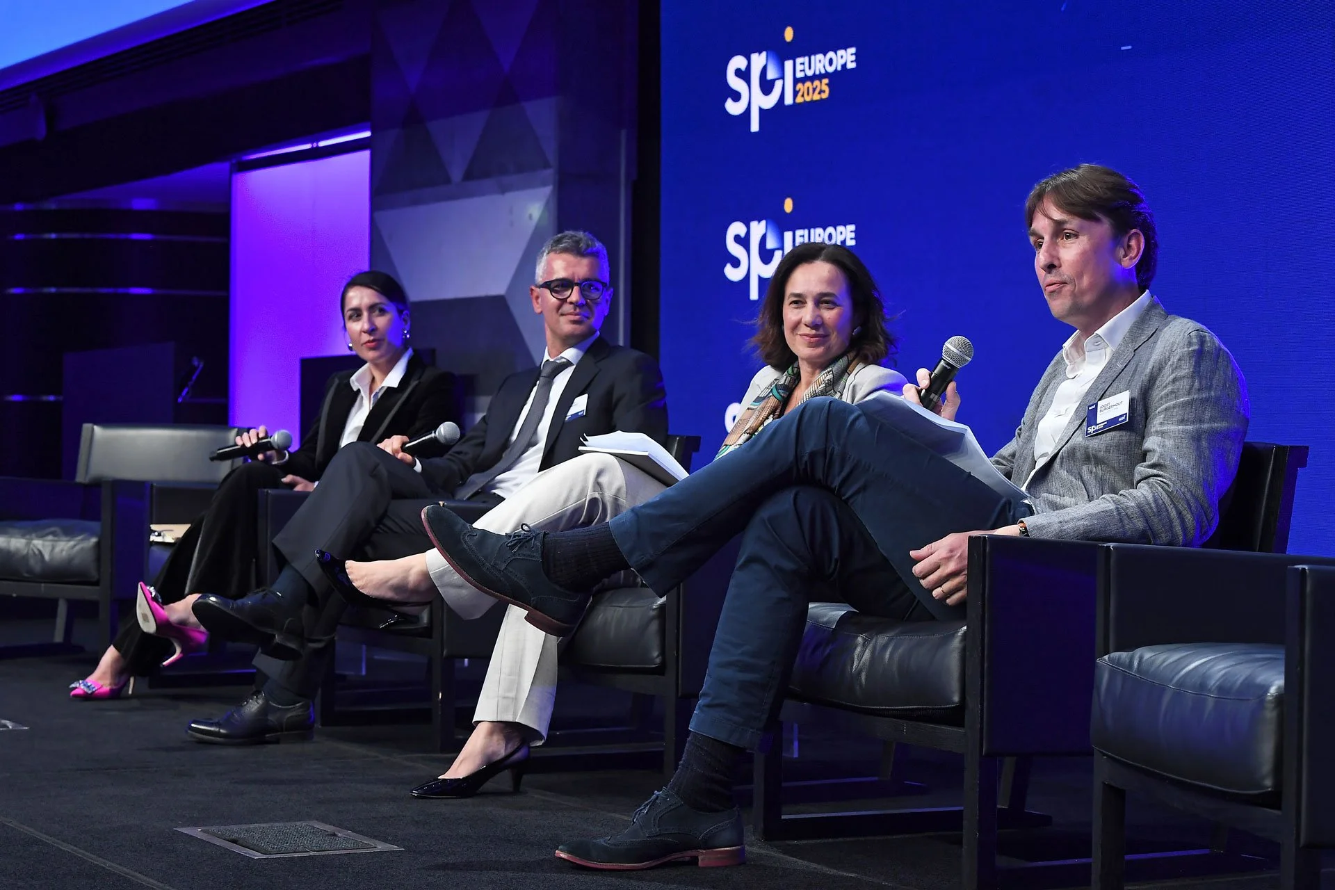 Expert panelist participating in a discussion at the SP Intelligence Europe Structured Products Conference.