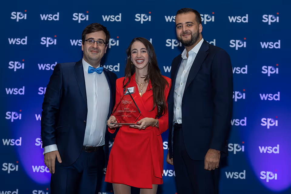 Best Hedge Provider Award winner at SP Intelligence USA 2024.