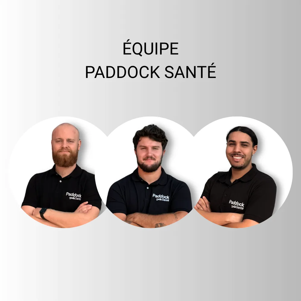 L'équipe Paddock Santé en intervention sur le paddock