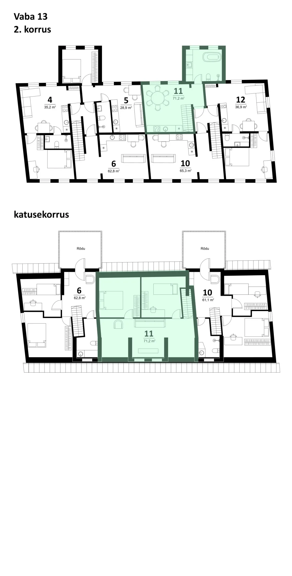 Vaba 13 Karlova - korter 11, joonis