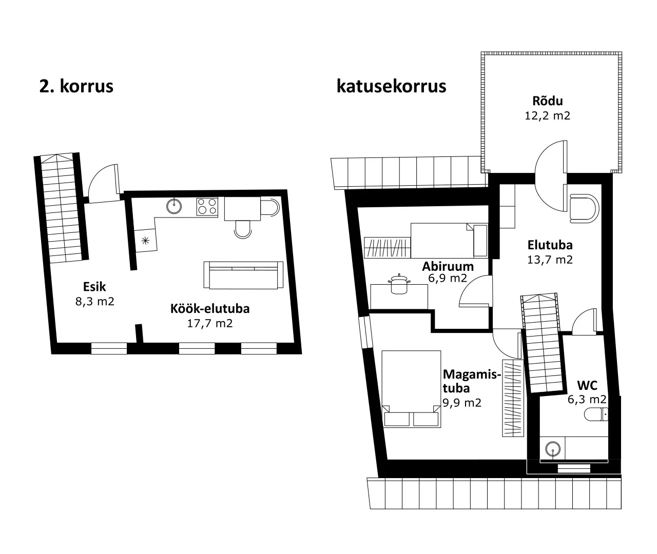 Vaba 13 Karlova - Korter 6, joonis