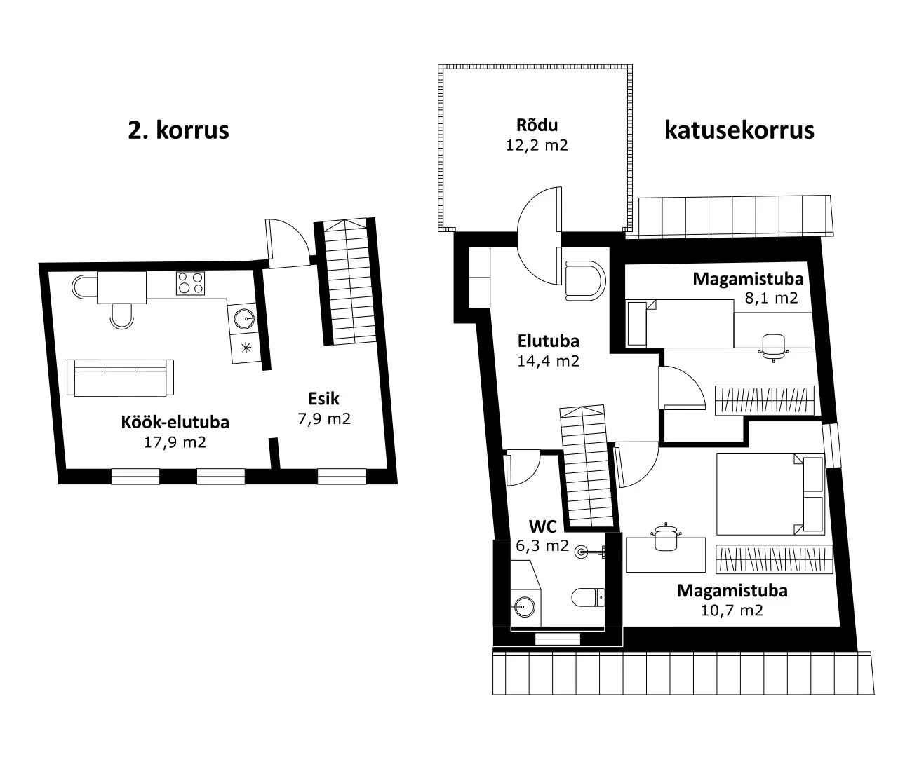 Vaba 13 Karlova - Korter 10, joonis