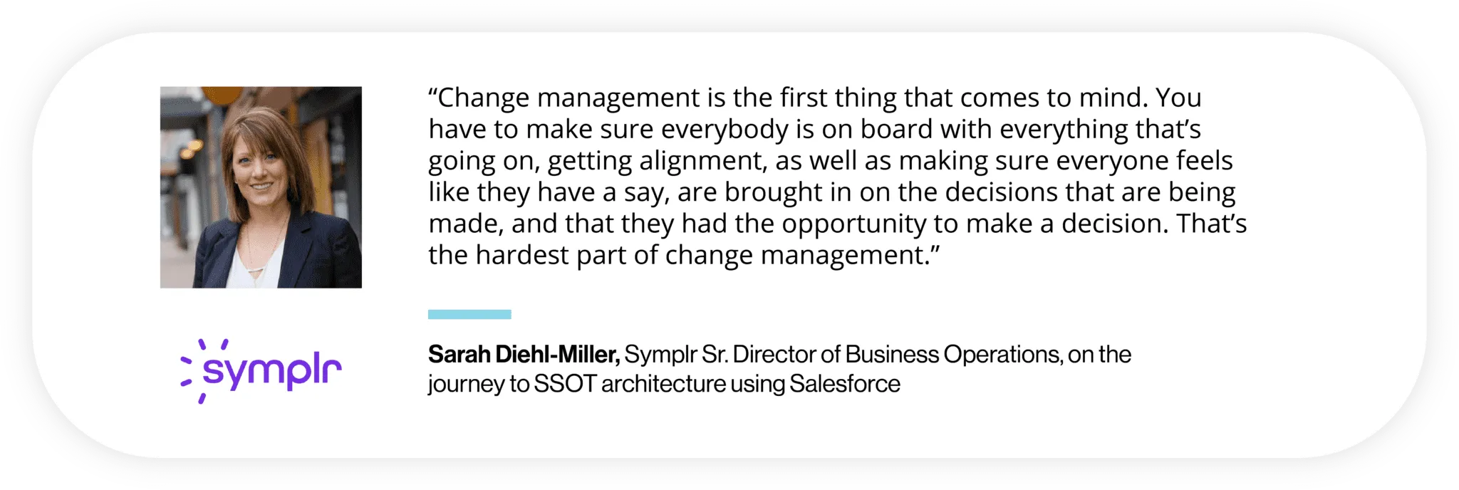 Sarah from Symplr on Single Source of Truth (SSOT) and Change Management