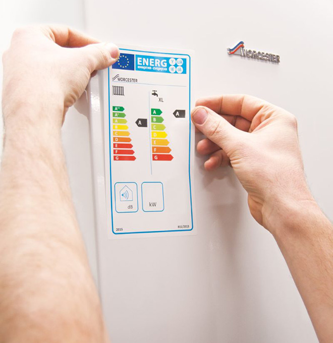 Worcester Greenstar Gas with ERP label