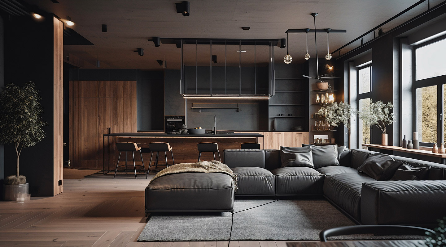 living room in day light