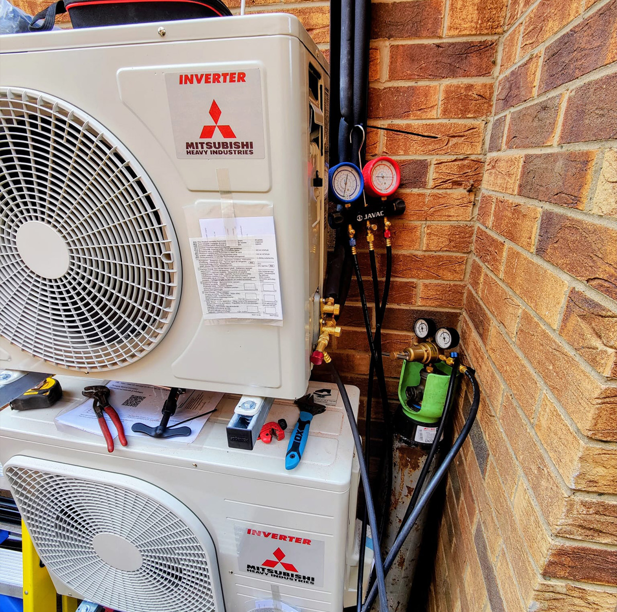 Air conditioning system installation.