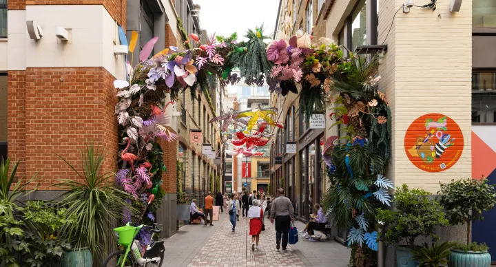 a decorated alley in london