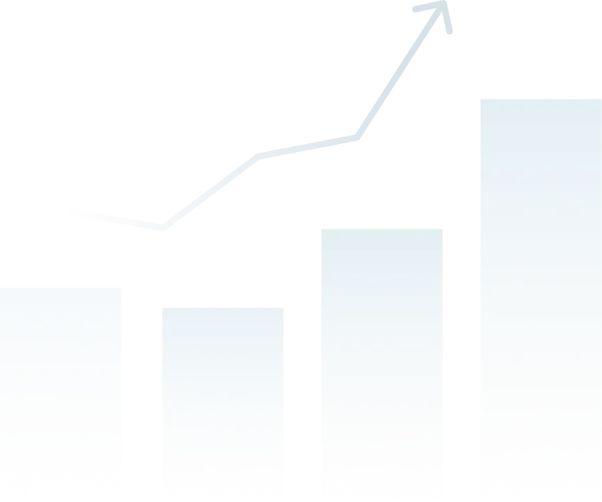 Balkendiagramm als Symbolgrafik für Entwicklung, Kennzahlen und Planung
