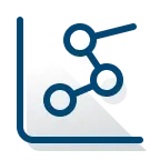 Symbolgrafik für Analyse, Auswertung und technische Planung