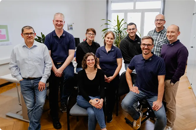 Teamfoto der BIG Ingenieurgesellschaft mbH Bitterfeld im Büro