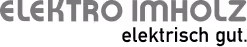 Schriftzug 'Elektro Imholz' in grau auf transparentem Hintergrund.