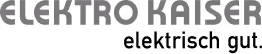 Logo von Elektro Kaiser mit stilisiertem Schriftzug.