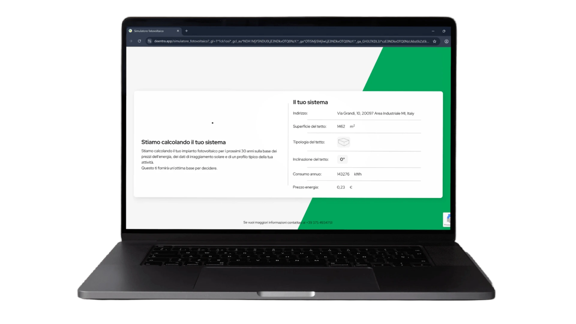 Definizione dei consumi tramite simulatore fotovoltaico