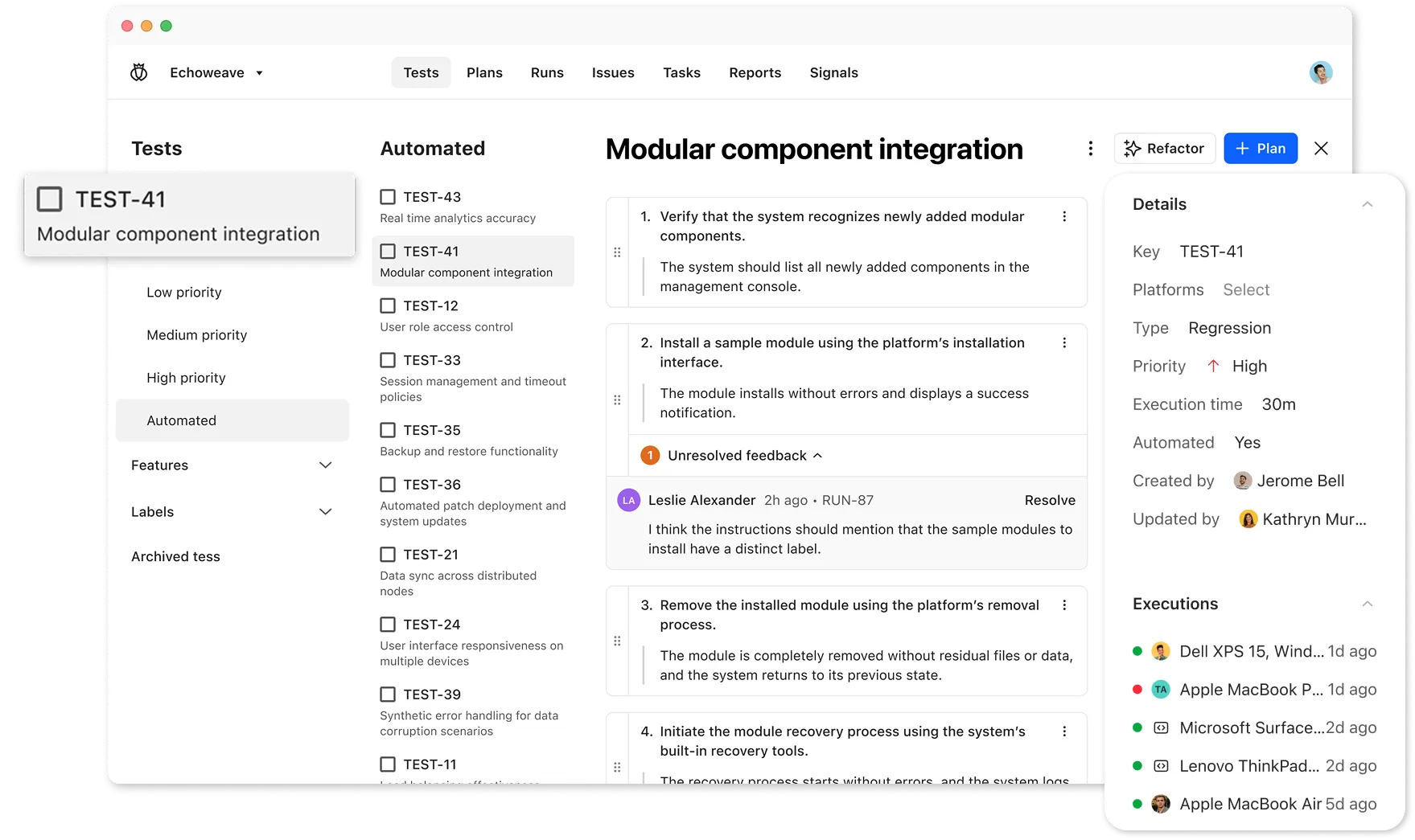 software interfaces with issue tracking and crash reports for file uploads.