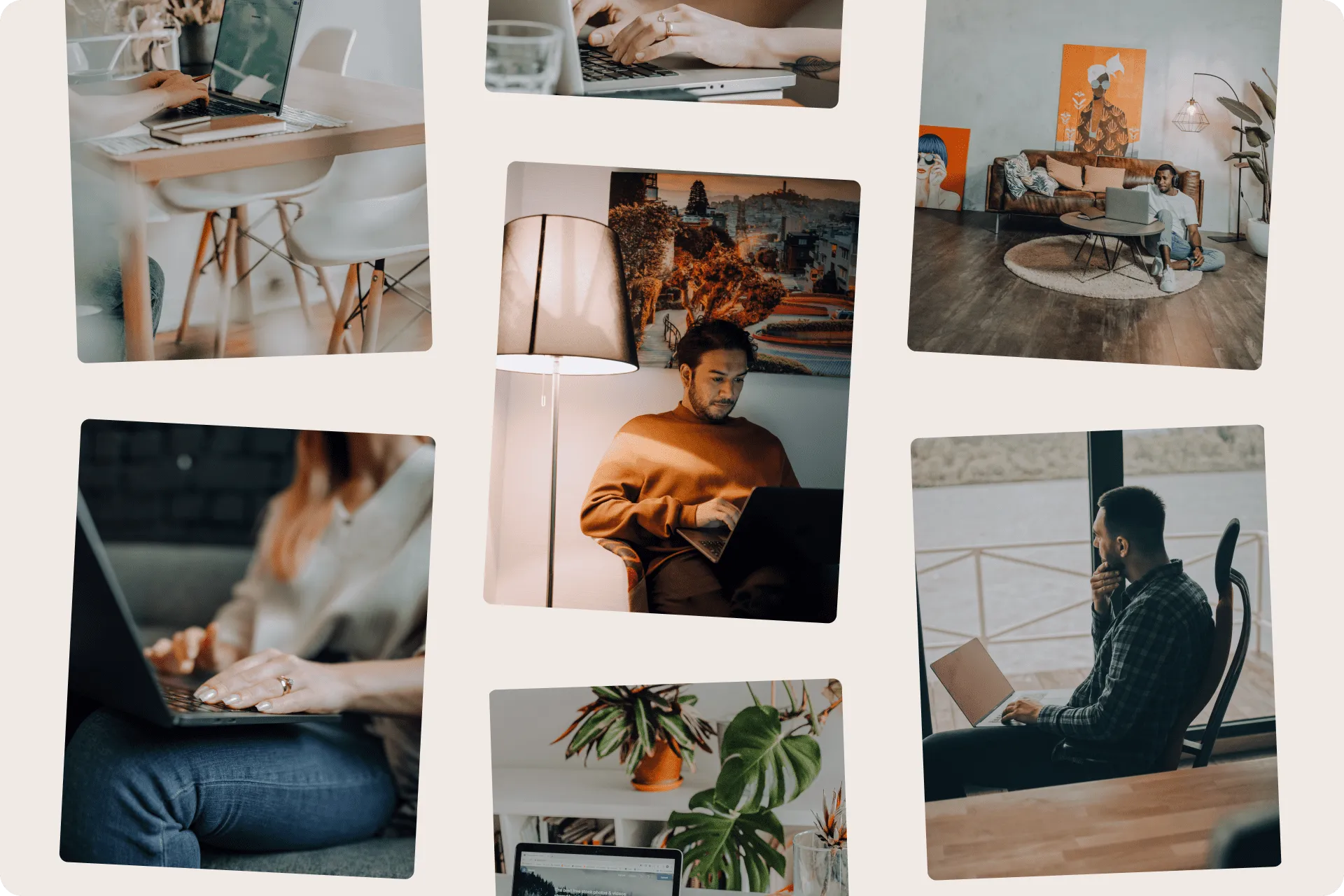 Collage of working nomads