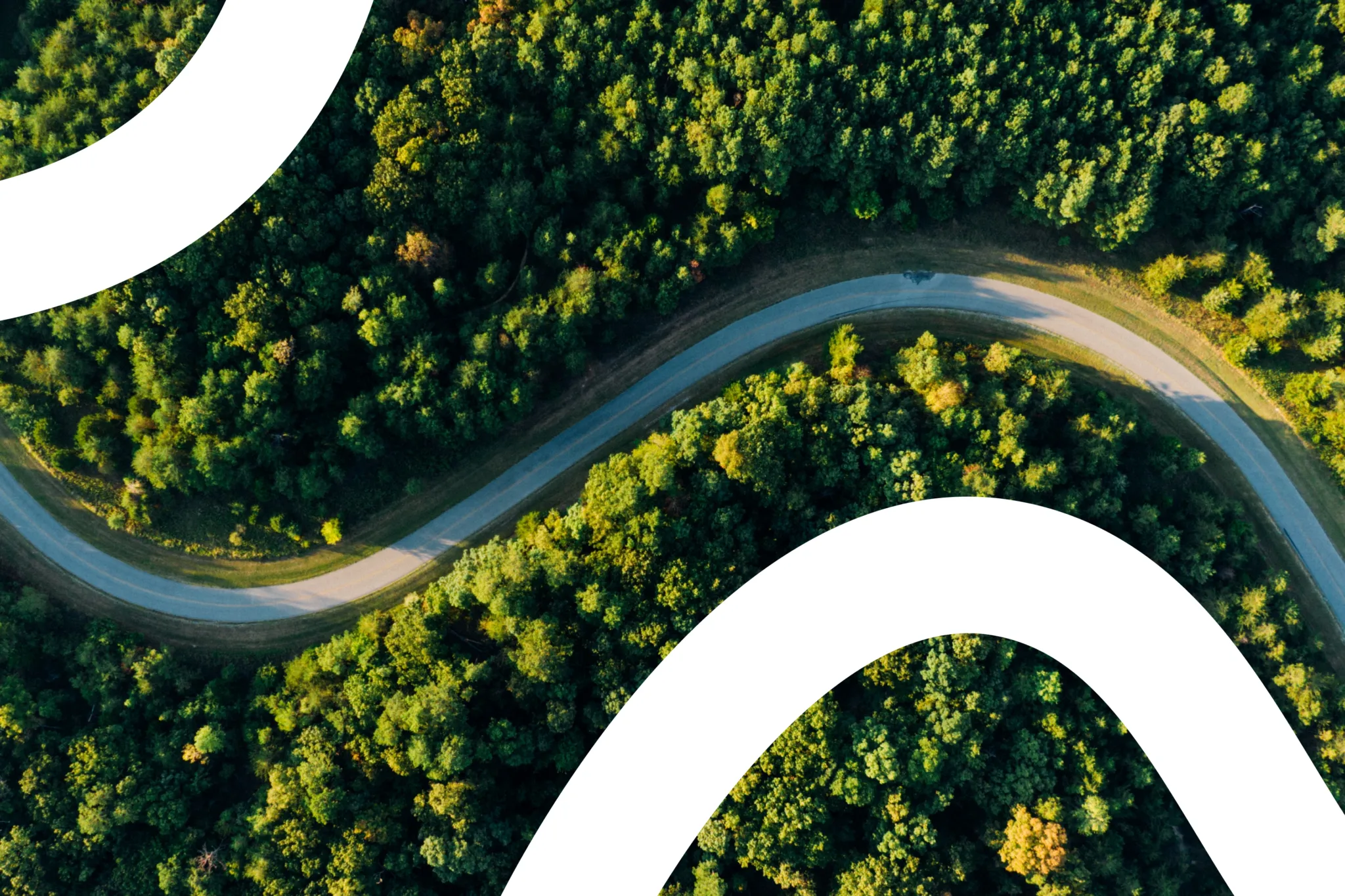 Aerial photo of roads