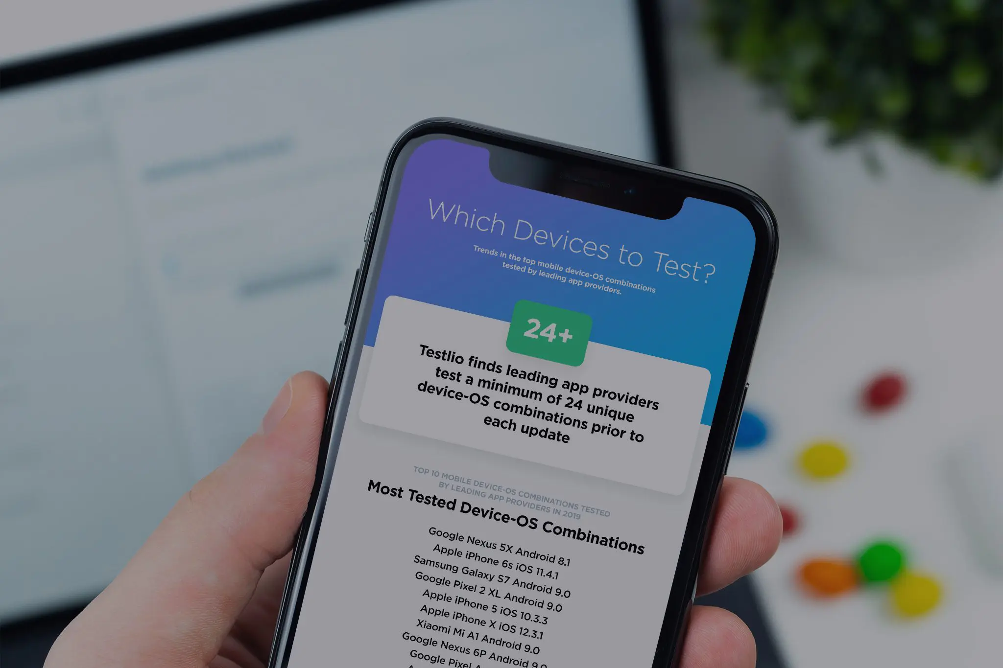 Which mobile devices and OS combos to test