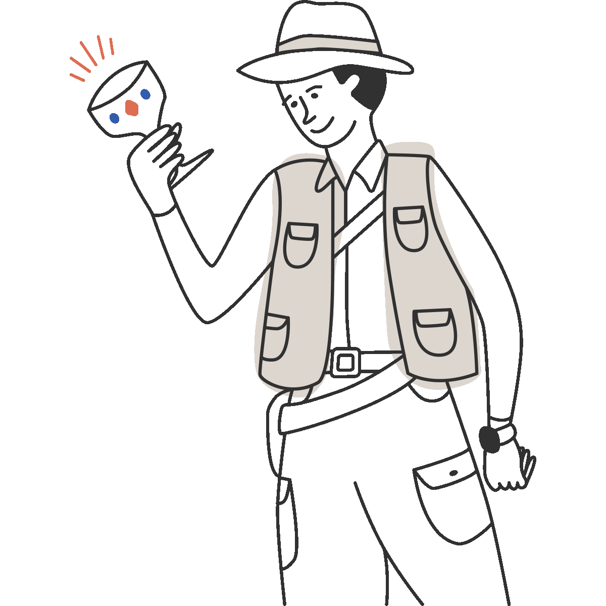Illustration of indiana jones