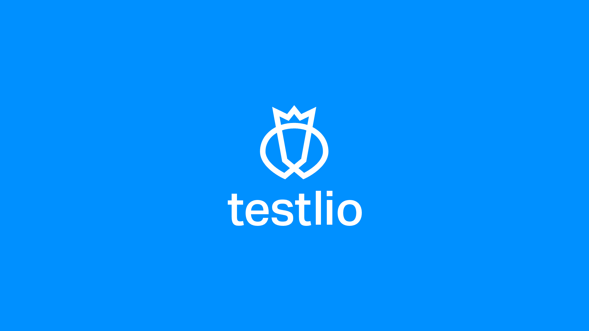 Testlio Logo On Blue Background