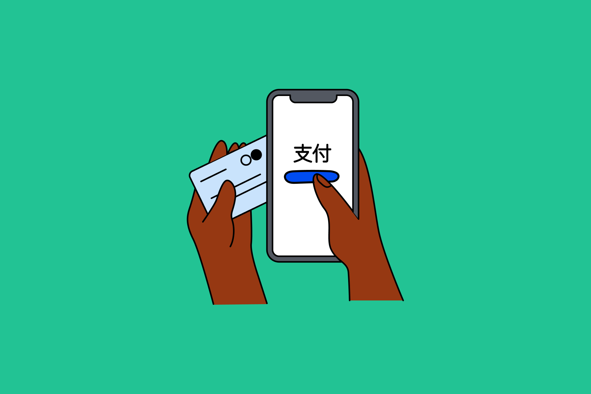 Illustration of online payment