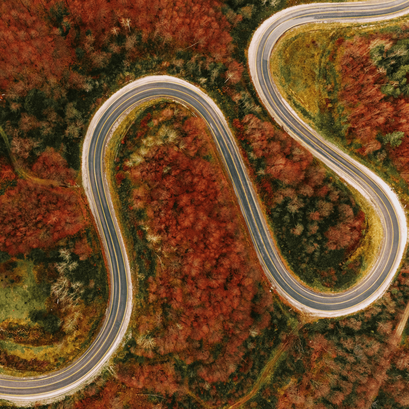 Aerial photo of roads