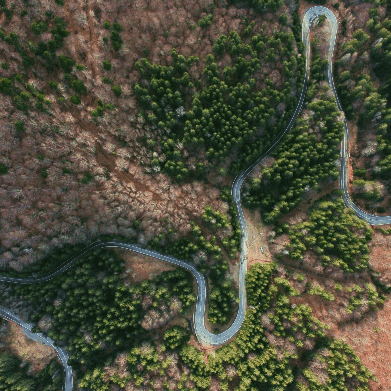 Aerial photo of roads