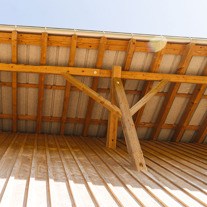 Dachkonstruktion aus Holz