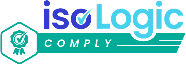 isoLogic Comply logo with a checkmark inside a badge and styled text combining blue and teal colors.