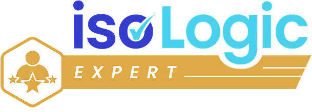 isoLogic Expert logo with a hexagon icon showing a user figure flanked by two stars, and the word EXPERT underlined in gold.