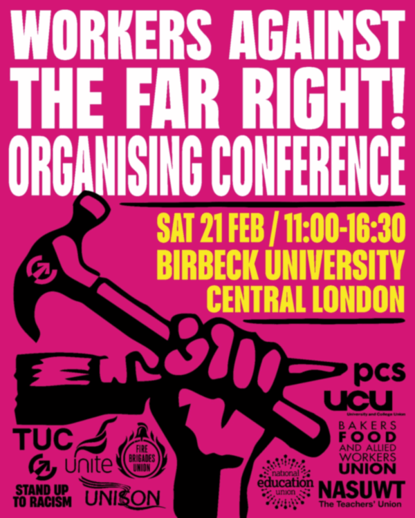 Workers Against the Far Right Conference 21 Feb