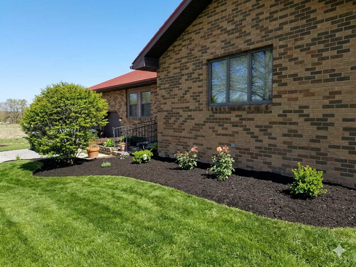 image of a flower bed for a landscaping service
