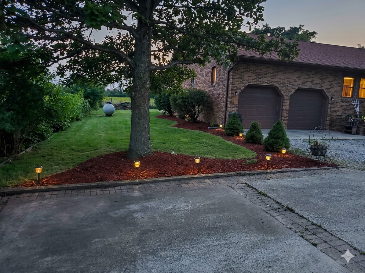 image of a lush green lawn (for a landscaping service)