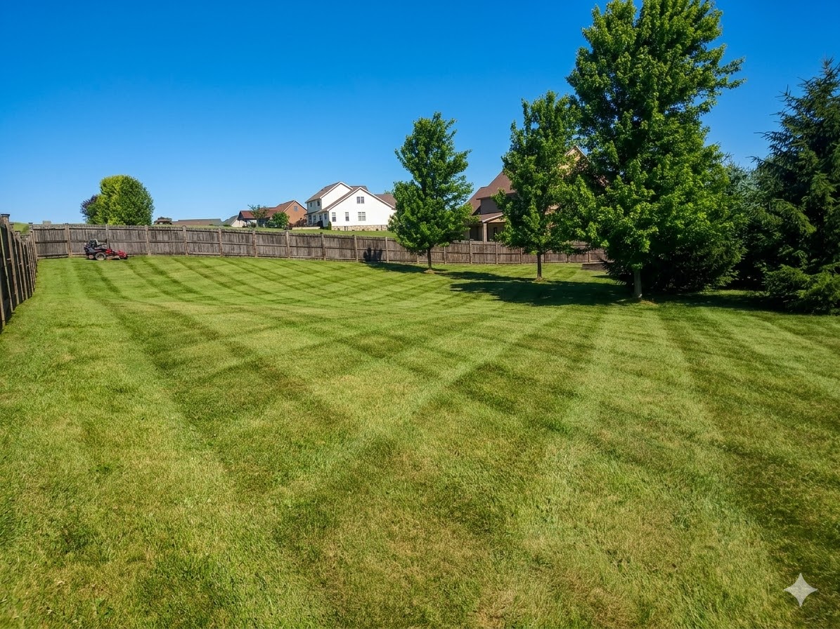 image of a lush green lawn (for a landscaping service)
