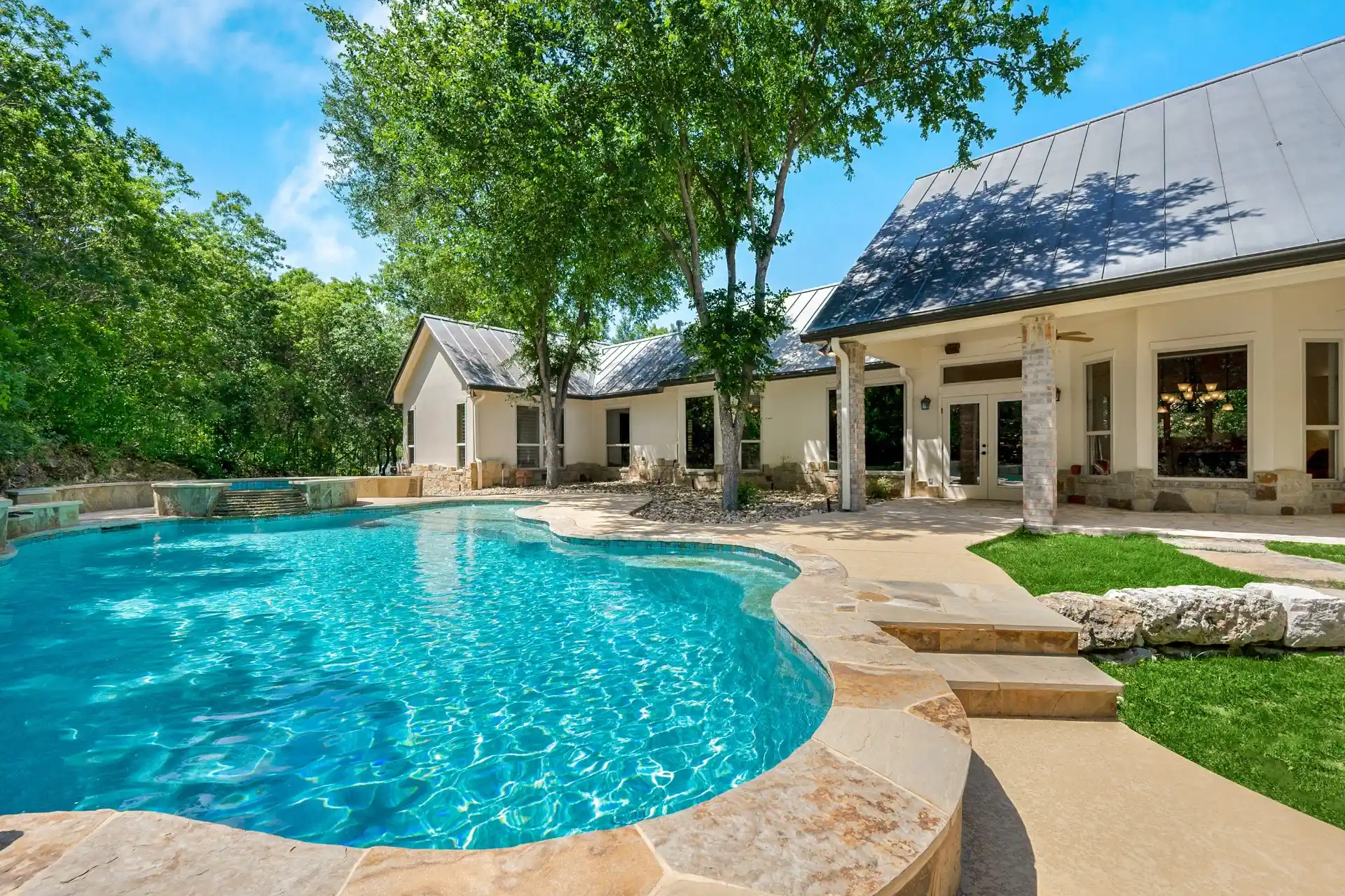 Image of beautiful residential pool in San Antonio, TX