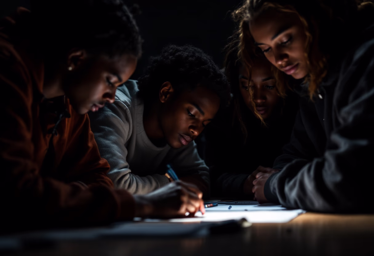 image of students collaborating on a project (for a edtech)