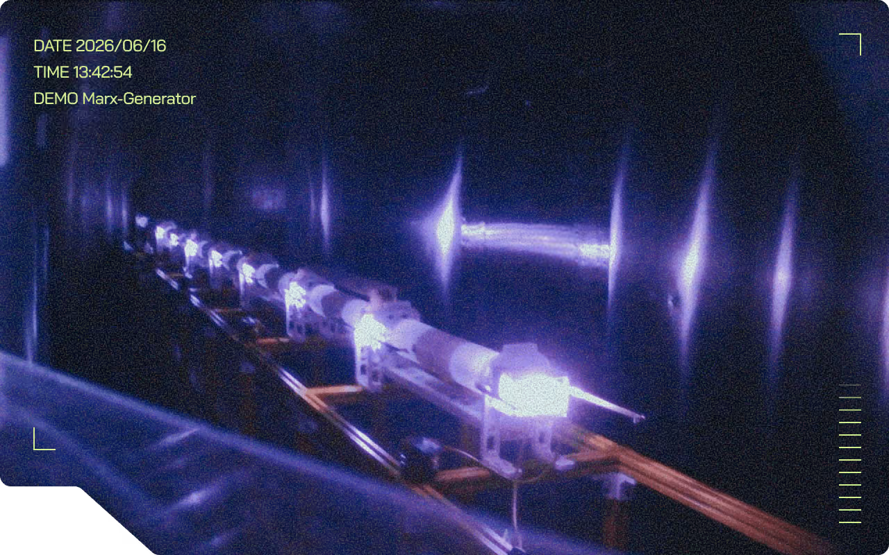Marx generator pulse discharge demo