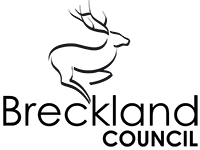 Breckland logo in black with stylized 'B' and text next to it.