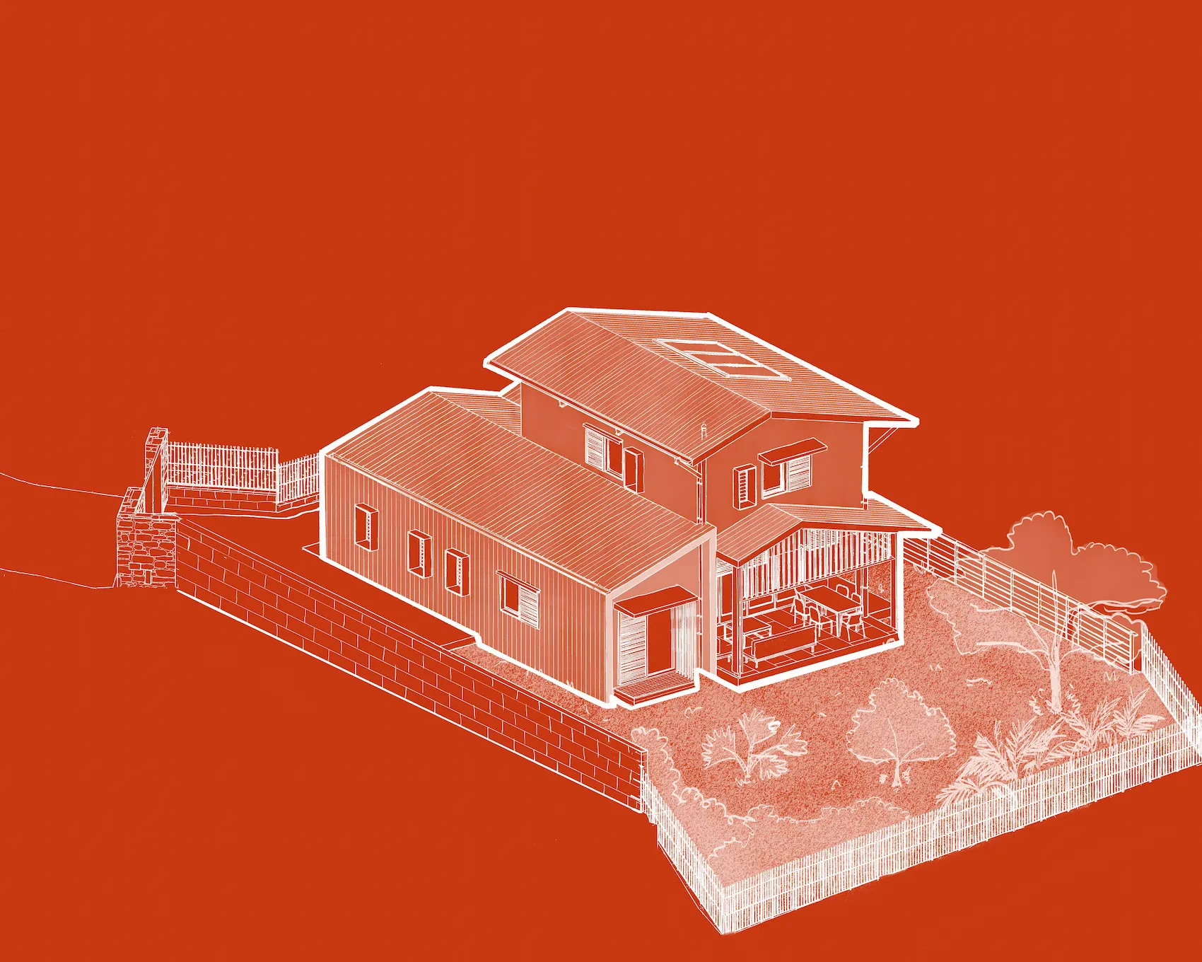 Villa Galabert type B axonométrie