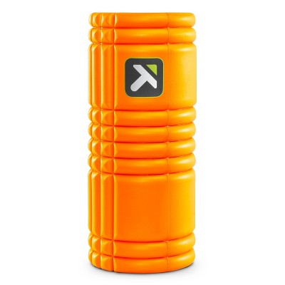 TriggerPoint GRID foam roller in orange with textured surface pattern