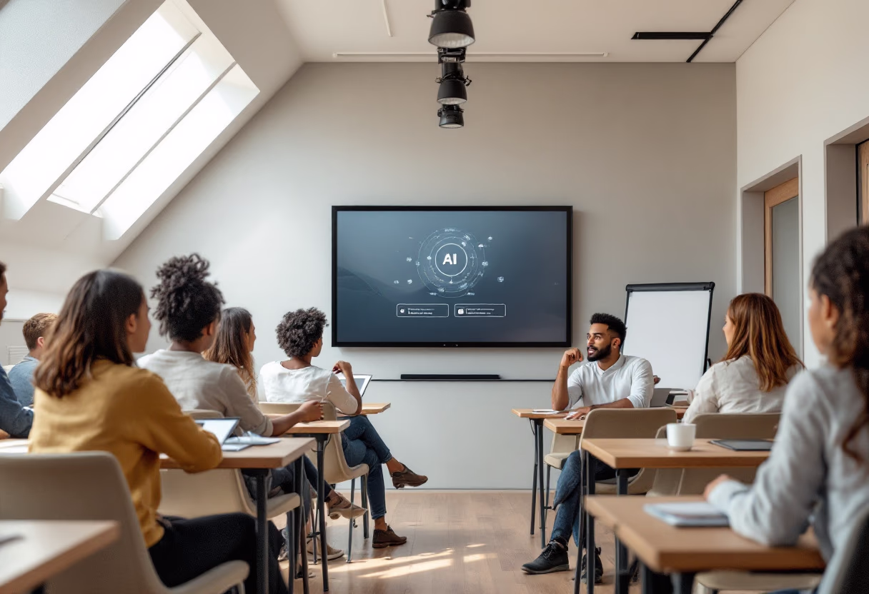 image of ai learning with modern classroom engagement