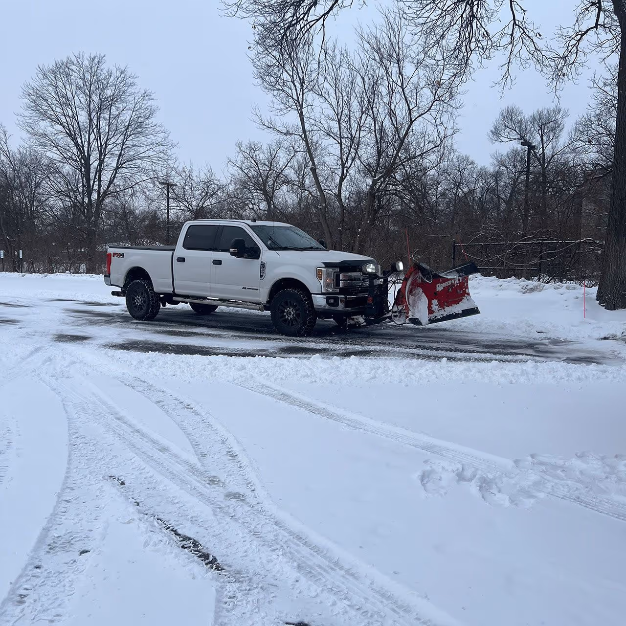 Commercial snow removal services by JMS Property Management in Bedford Township, MI