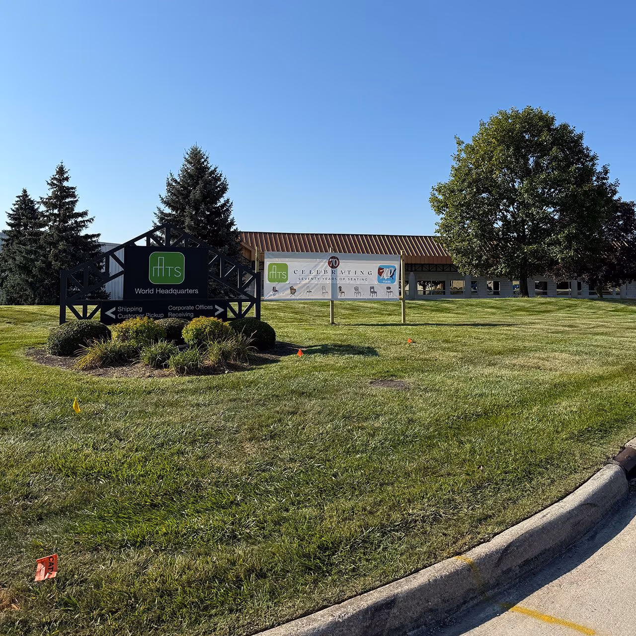 Landscape maintenance services by JMS Property Management for a commercial property