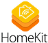 HomeKit logo with a house and connected device symbols.